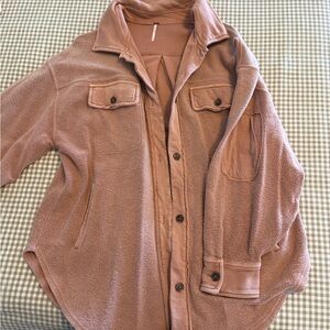 Free People Mauve Teddy Jacket